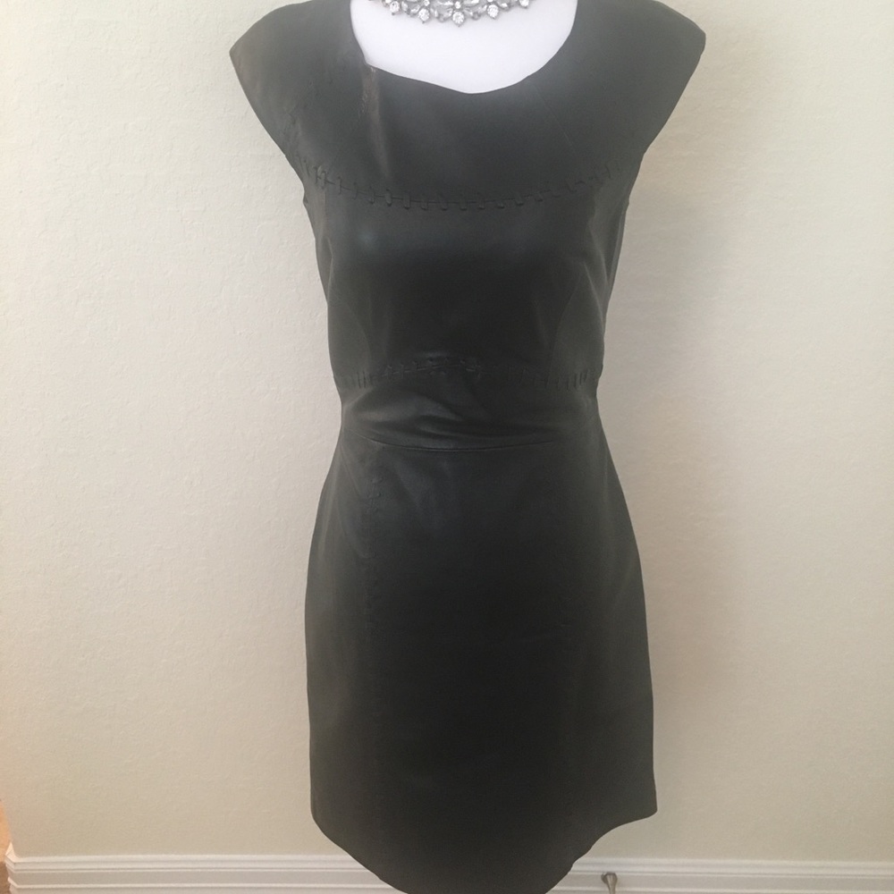 French connection leather dress size 4